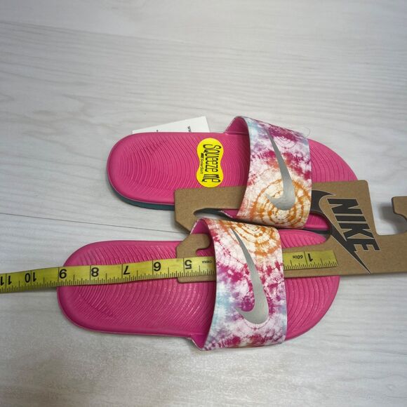 NIKE Kawa Slide Sandals Tie Dye Pink Kids Girls Size 3Y - Picture 5 of 6